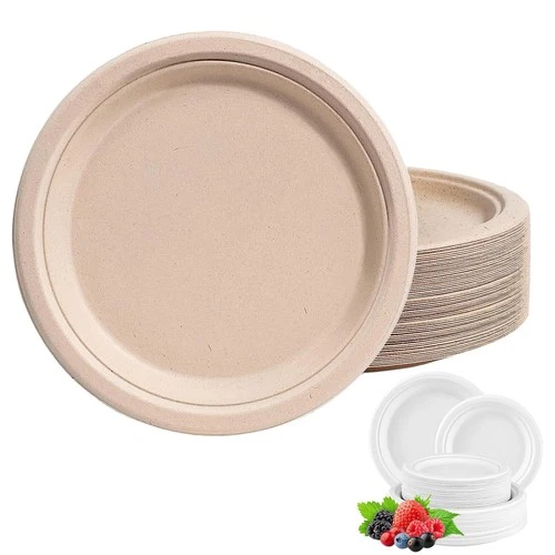 ATBEAMEN 50Pack Disposable Paper Plate Heavy Duty Paper Plates 7 inch,Extra