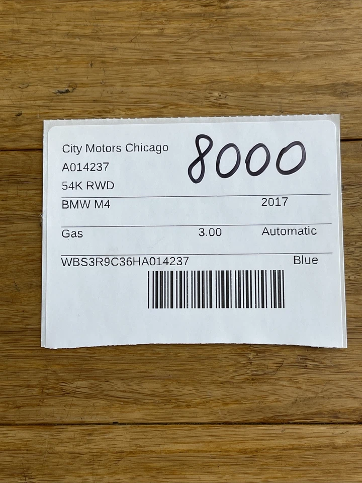 Turbocompresor derecho BMW M4 F82 2012-2021 BMW M4 F82 1-3 54 k millas OEM *NOTA Foto 2 de 4