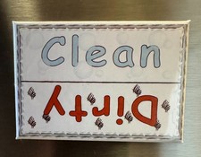 Clean / Dirty Dishwasher Magnet | 3 x 2 1/8in...