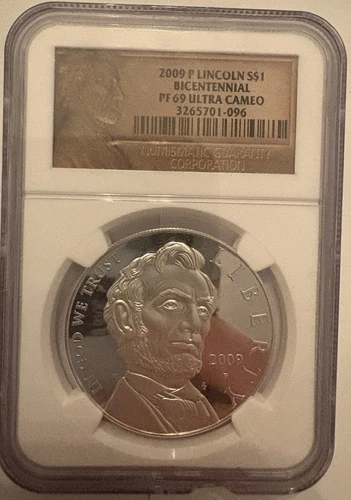 2009-P Lincoln Bicentennial Commemorative 90% Silver Dollar NGC PF69 Ultra Cameo