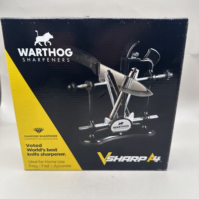 Warthog Professional Knife Sharpener V-Sharp A4 Diamond Sharpener Black NEW
