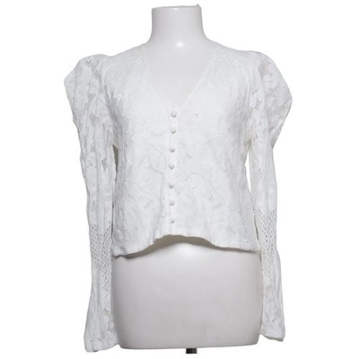 Ichi, Bluse, Größe: 36, Weiß, Baumwolle/Polyamid/Polyester, Blumen, Spitze #Wuk