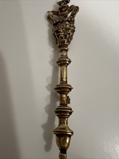 VTG Royal Crown Scepter Staff Gold Tone Brooch Pin  3 .5” King's Queen's Monarch