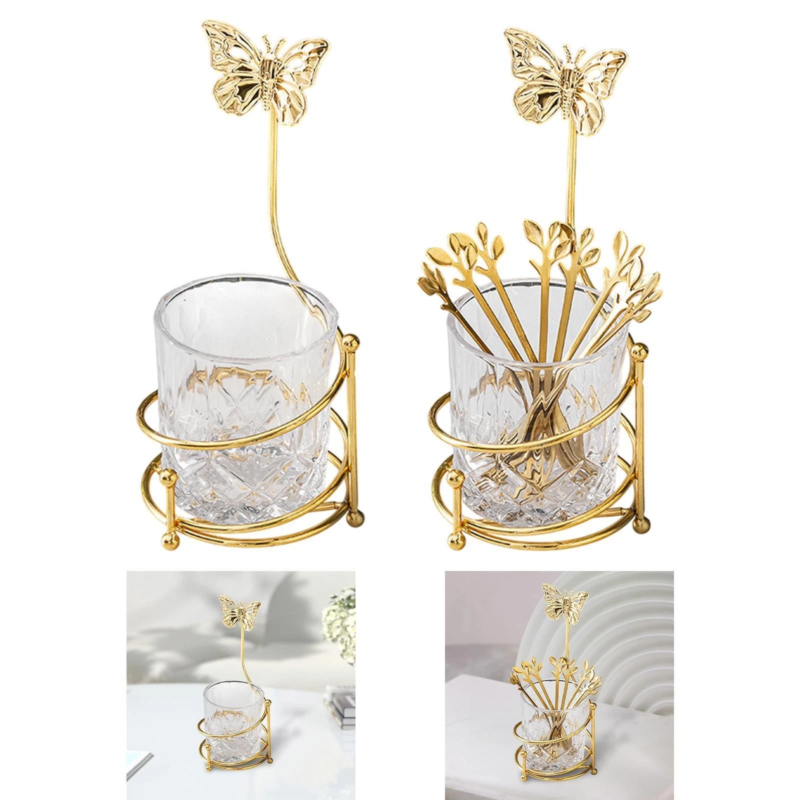 Coffee Spoon Storage Rack Flatware Organizer for Home Kitchen Restaurant