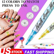 12 Colors Nail Art Pens Set, 2026 New DIY Nail Art Markers Drawing Painting Line
