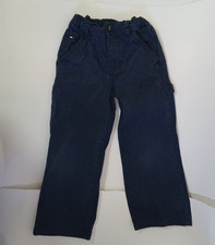 Tommy Hilfiger Cargo Pants Boys Sz 5 Navy Blue Cotton Hiking School Y2K Pockets