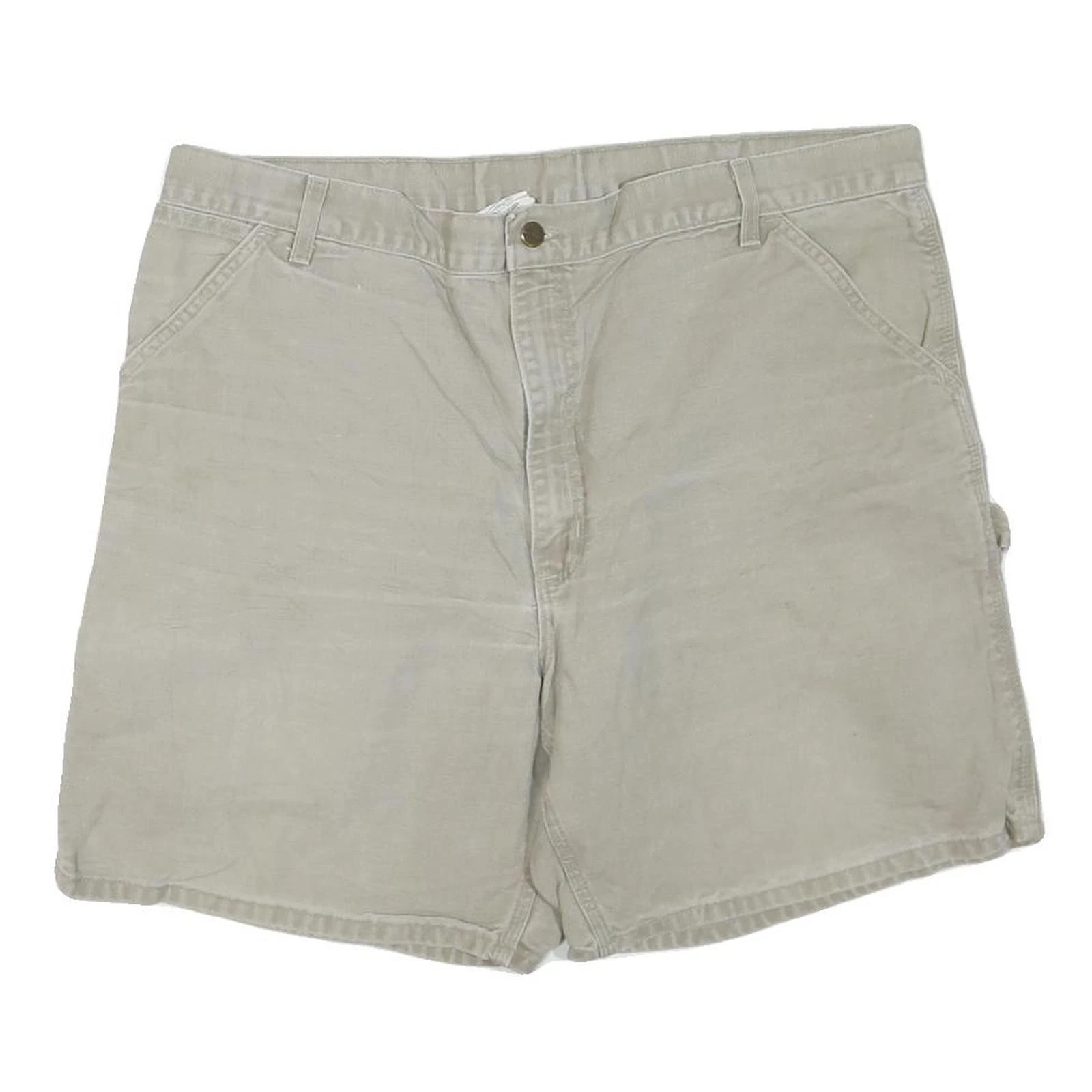 CARHARTT Mens Shorts Beige Casual Plain XL W40 Durable Cotton Blend Workwear