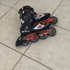 K2 F.I.T. Boa M Inline Skates Black Orange Size 9 BOA BOQ 84mm/80a Wheels FIT