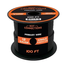 BEST CONNECTIONS Automotive Primary Wire - 100Ft (Various Color Options) | Ideal