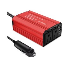 300W Car Power Inverter 12V to 110V AC with Dual USB 3.1A Portable Adapter