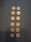12 Vintage 1882 Indian Head Penny Coin Collection