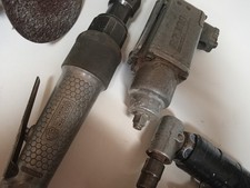 Snap On Drill And Grinder And Air Racket And 38 Impact A Small Grinder Lot Of 3
