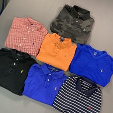 Polo Ralph Lauren Shirts Boys M 10-12 Lot 7 Polos Tee Button Multicolor Athletic