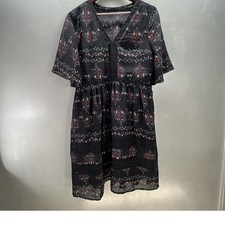 Doe & Rae Dress Women?s  Size L Floral Shift Knee Length