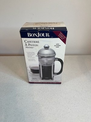 BonJour Maximus French Press 8-Cup 33.8oz Brushed Stainless Steel Coffee Maker