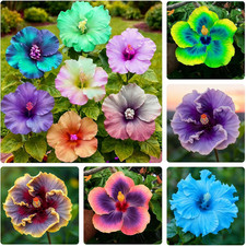 30 Mix Exotic Hibiscus Seeds for Planting Perennial Outdoor Garden Flowers