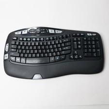 Logitech K350 Wireless Wave Ergonomic Keyboard Black Y-R0053 Multimedia