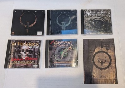 QUAKE LOT - Quake 1, 2, Aftershock, SHRAK, PC  Windows DOS CD-ROM HTF - RARE