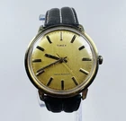 Vintage 1977 Men’s Timex Manual Wind Style 2616102477 Black Leather Strap