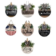 Unique Front Door Decoration Country Design 33cm Round Plaque Porch Decors