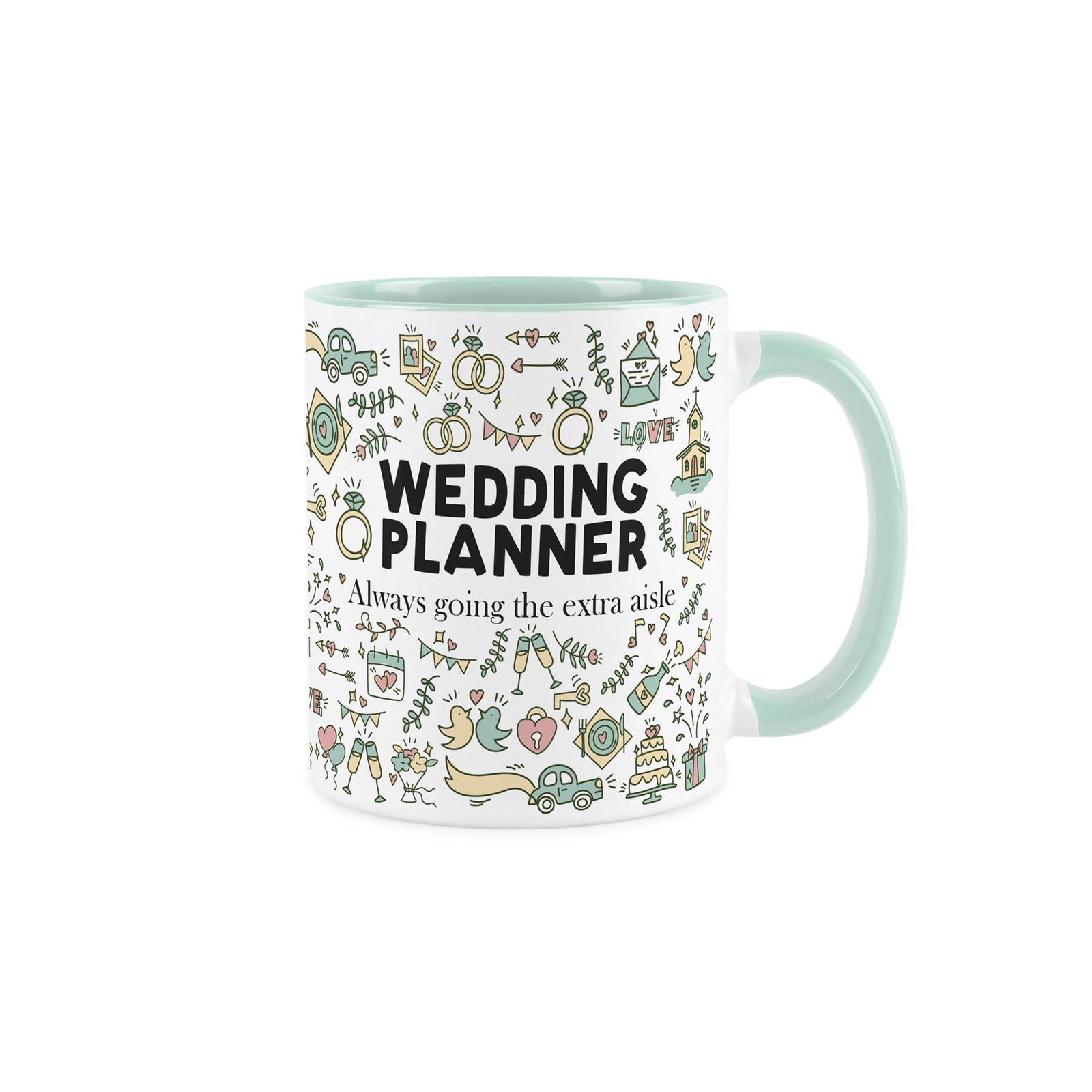 Wedding Planner Mug - Novelty Mint Green Ceramic Cup Wedding Planner Gifts