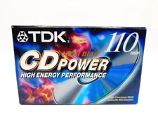 Lot of 3 TDK CD Power High Bias 110 Min Audio Cassette Tapes PWR-110, New Sealed