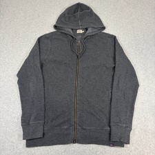 Faherty Surf Waffle Zip Hoodie Mens Small Gray Outdoors Casual Zip Hooded