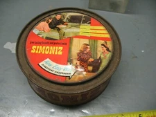 VINTAGE SIMONIZ AUTOMOBILE FURNITURE POLISH  7oz TIN  UN OPENED VERY NICE