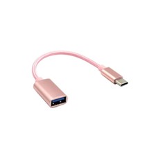New Braided USB 3.1 Type C Male to USB 2.0 Type A Female OTG Data Adapter Cable