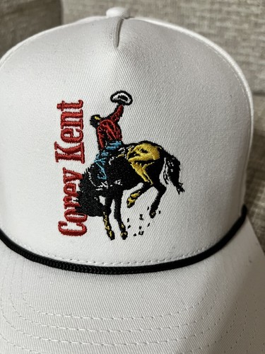 Corey Kent Hat White Cowboy Horse Black Trim Pukka JRT - Picture 2 of 6