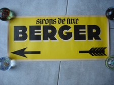 ancienne affiche publicitaire de bistrot Berger sirops de luxe
