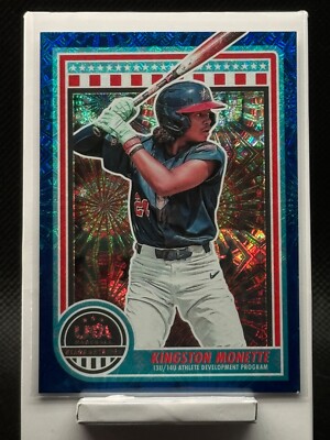 2025 Panini Stars & Stripes - Kingston Monette 13U 14U #189 Blue Fireworks /75