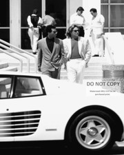 PHILIP MICHAEL THOMAS & DON JOHNSON IN "MIAMI VICE" 8X10 PUBLICITY PHOTO (AZ064)