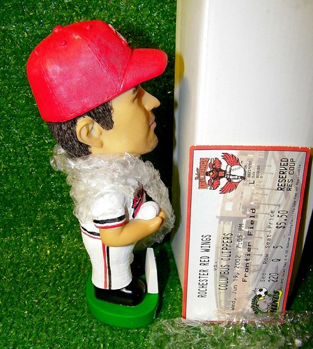 RARE Mike Mussina Rochester Red Wings Orioles Yankees Bobblehead SGA NIB Ticket - Picture 2 of 4