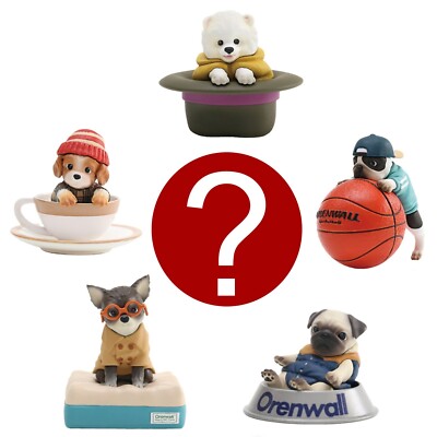 Gashapon Collectible Miniature Dog Figure  1 Random Surprise Japanese Toy