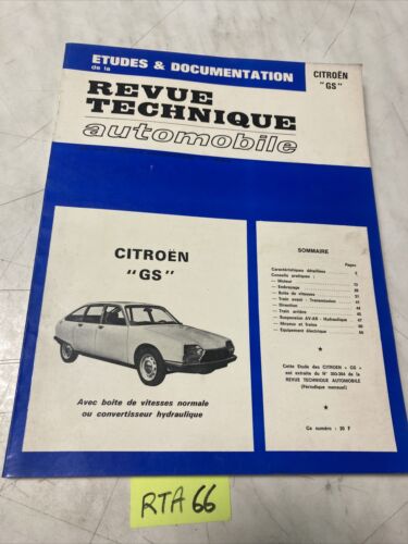Citroën GS G10 Box 4 Or 3+ Converter Review Automotive Engineering RTA 1971 - Afbeelding 1 van 10