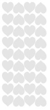 Light Grey Heart Hearts Stickers Sticker 1" DC20-072