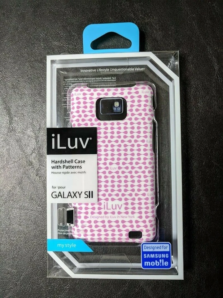 Funda protectora de plástico duro para teléfono celular iLuv para Samsung Galaxy SII S II - Rosa Foto 2 de 3