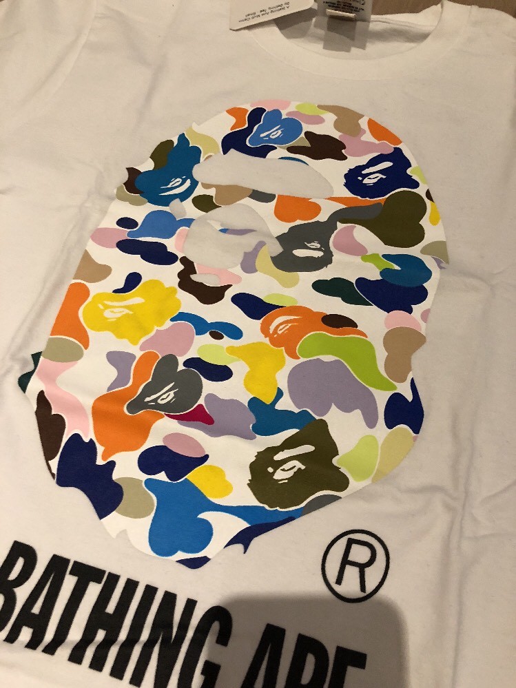 A BATHING APE BAPE HEAD MULTI CAMO tシャツ BAPE Multi Camo Big Ape Head Tee White Men's - US