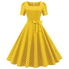 Womens Dresses Party Dresses 1950s Retro Vintage Dresses Swing Stretchy Dresses