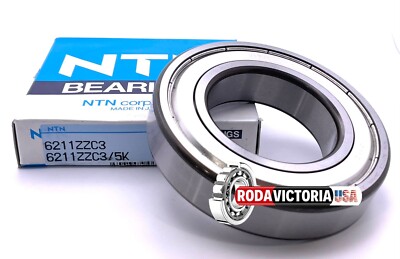 NTN 6211 ZZ C3/5K DEEP GROOVE BALL BEARING, METAL SHIELDED