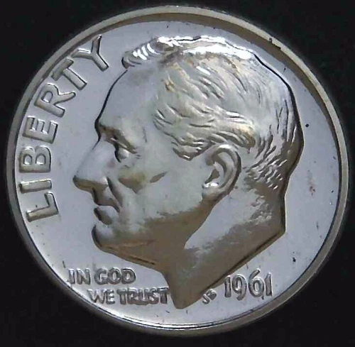 1961-P 10C Roosevelt Dime Proof 90% Silver 24oct0307-1