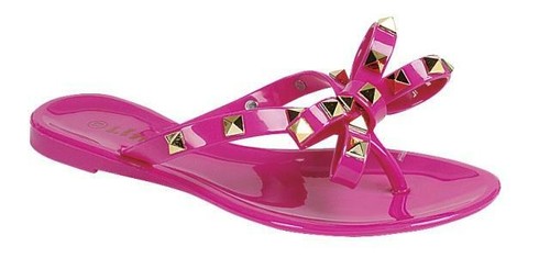 Forever Link Kids Bow Rivet Stud Rock Jelly Sandal Flip Flop - 第 10/10 張圖片