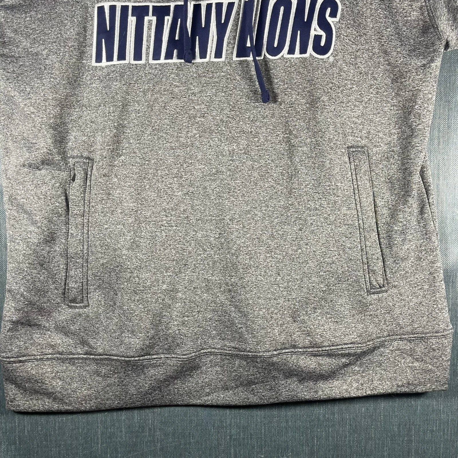 VETEMENTS Felpa con cappuccio uomo Knights Apparel Nittany Lions grigio blu maglione manica lunga taglia M