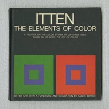 1970 Johannes Itten THE ELEMENTS OF COLOR theory BAUHAUS Hardcover DESIGN Book