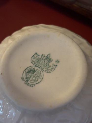 Belleek Ireland Fine Irish Porcelain Lotus Creamer & Sugar Bowl Set 1955-1965 - Picture 6 of 6