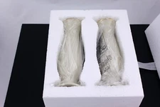 LENOX HOUSEWARMING IVORY CHINA GOLD BANDED PAIR OF CANDLESTICKS - NEW IN BOX 