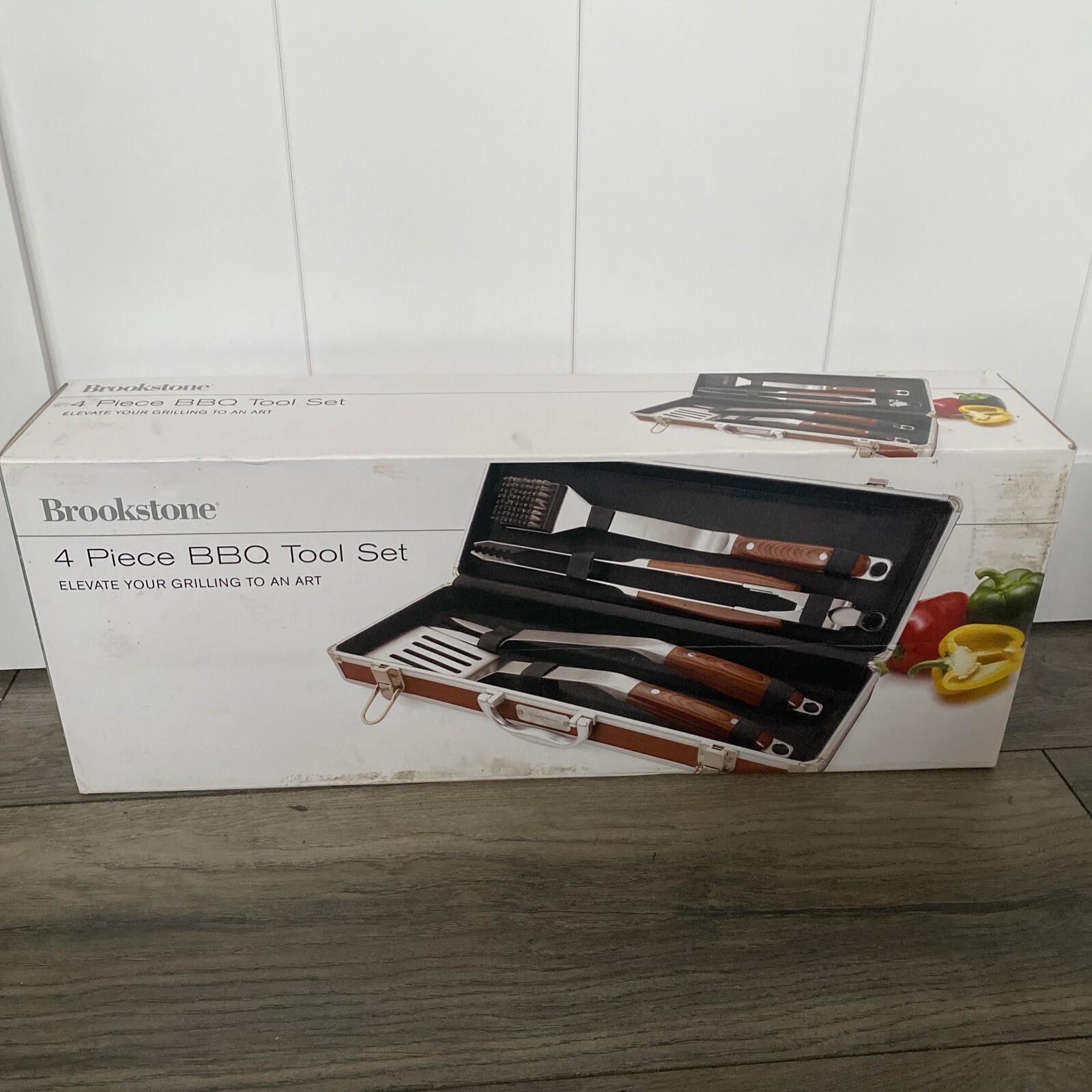 NIB Brookstone 4 Piece BBQ Tool Set w/ carrying case eBay