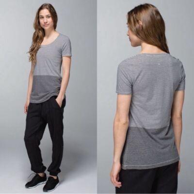 Lululemon Every Yogi Tee Tonka Tee Engineer Heathered Multi Size 4 P2P 16''