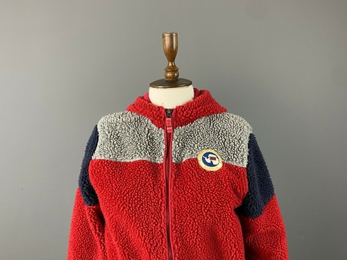 Kids NAPAPIJRI Red Polyester Fleece Zip Up Hoodie Size 14/162 - Picture 2 of 11